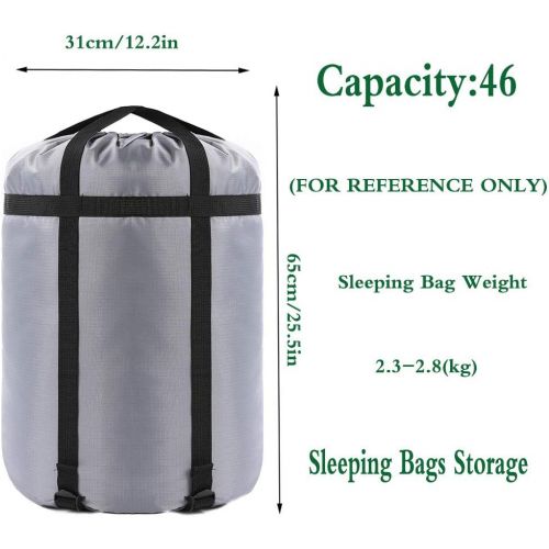  Borogo Compression Stuff Sack, 24L/36L/46L Sleeping Bags Storage Stuff Sack Organizer Waterproof Camping Hiking Backpacking Bag for Travel - Great Sleeping Bags Clothes Camping