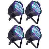 Boryli LED PAR Lights 54 RGBW LED Super Thin 8 Channel DMX512 Par Can Stage Lighting for Festival Party Disco Wedding DJ KTV
