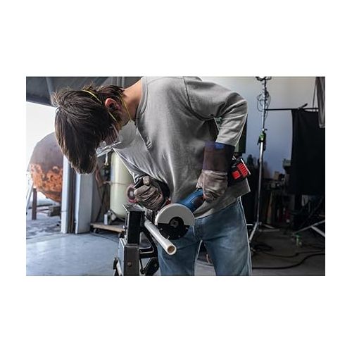  BOSCH GWX18V-50PCB14 18V X-LOCK Brushless Connected-Ready 4-1/2 In. - 5 In. Angle Grinder Kit with (1) CORE18V® 8 Ah High Power Battery,Black