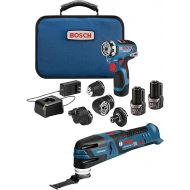 BOSCH GXL12V-270B22 12V Max 2-Tool Combo Kit with Chameleon Drill/Driver Featuring 5-In-1 Flexiclick® System and Starlock® Oscillating Multi-Tool