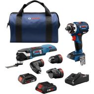BOSCH GXL18V-270B22 18V 2-Tool Combo Kit with Chameleon Drill/Driver Featuring 5-In-1 Flexiclick® System and StarlockPlus® Oscillating Multi-Tool