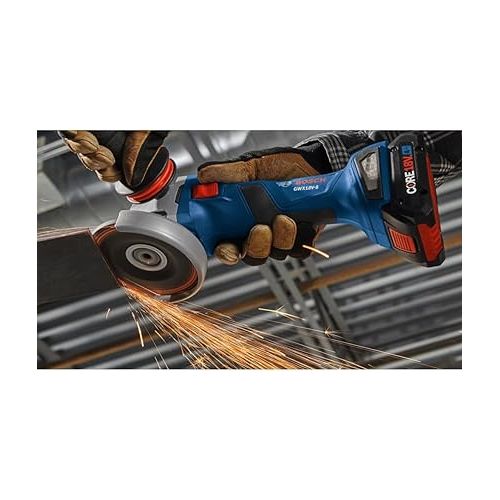  BOSCH GWX18V-8N 18V X-LOCK Brushless 4-1/2 In. Angle Grinder with Slide Switch (Bare Tool),Blue