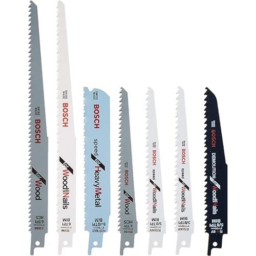  Bosch RAP7PK 7-Piece Reciprocating Saw Blade Set