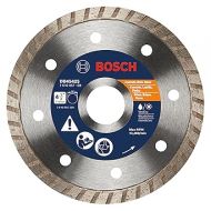 BOSCH DB4542S 4-1/2 In. Standard Turbo Rim Diamond Blade with 7/8 In. Arbor for Smooth Cut Wet/Dry Cutting Applications in Concrete, Brick, Stone, Masonry
