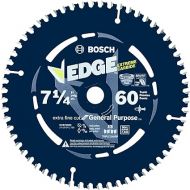 BOSCH DCB760 7-1/4 In. 60 Tooth Edge Circular Saw Blade for Extra-Fine Finish, Blue, 7-1/4