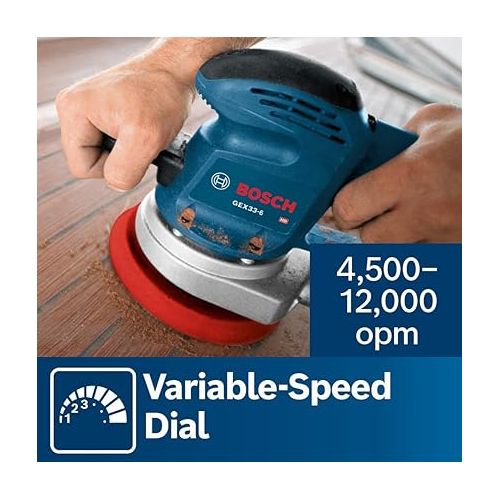  BOSCH GEX33-6N 6 In. Multi-Hole Random Orbit Sander/Polisher