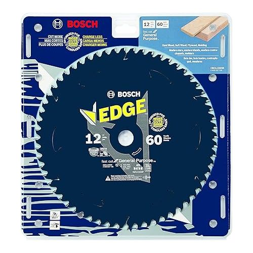  Bosch CBCL1260M 12 In. 60 Tooth Edge Cordless Circular Saw Blade for General Purpose