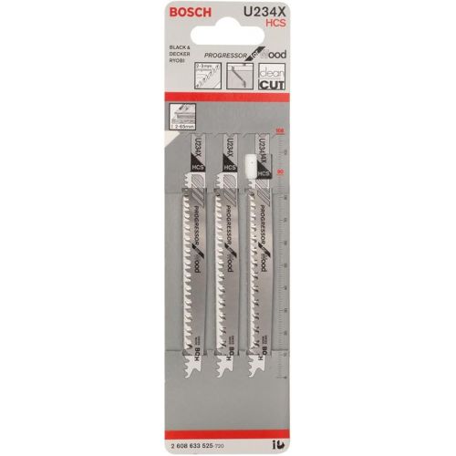  Bosch 2608633525 Jigsaw Blade U234 x 3 Pcs