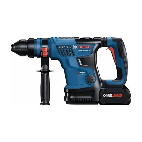  BOSCH GBH18V-34CQB24 PROFACTOR™ 18V Connected-Ready SDS-plus® Bulldog™ 1-1/4 In. Rotary Hammer with (2) CORE18V® 8 Ah High Power Batteries