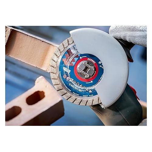  Bosch Professional 1x EXPERT MultiMaterial X-LOCK Diamond Cutting Disc (for Concrete, Brick, Soft Stone, Roof Tile, Ø 115 x 22.23 mm, Accessory Angle Grinder)