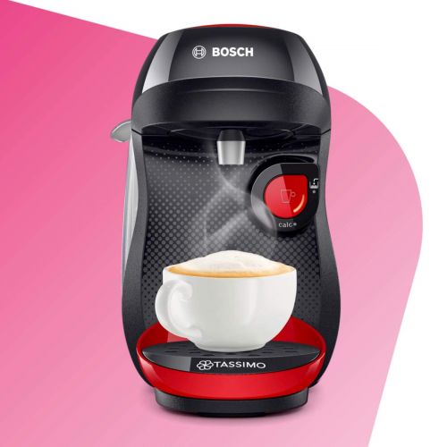  Bosch TAS1007 Tassimo Happy Kapselmaschine (1400 Watt, ueber 40 Getraenke, vollautomatisch, einfache Zubereitung, platzsparend, Behaelter 0,7 L) creme/grau