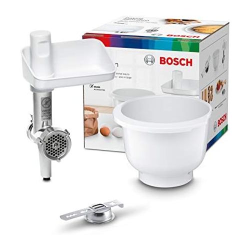  Besuchen Sie den Bosch Hausgerate-Store Bosch MUZ5BS1 Lifestyle Set BakingSensation mit Spritzgebackvorsatz, Ruehrschuessel, Fleischwolf, weiss