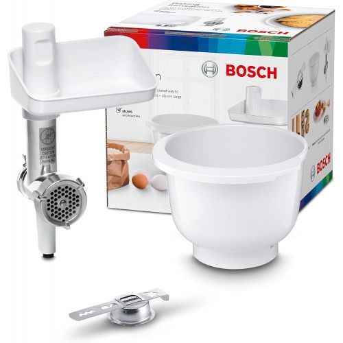  Besuchen Sie den Bosch Hausgerate-Store Bosch MUZ5BS1 Lifestyle Set BakingSensation mit Spritzgebackvorsatz, Ruehrschuessel, Fleischwolf, weiss