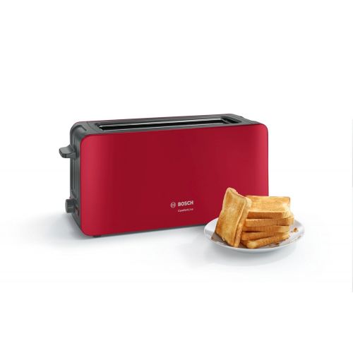  Bosch ComfortLine TAT6A001 Langschlitz-Toaster (1090 W, automatische Brotzentrierung, Auftaufunktion) weiss/dunkelgrau