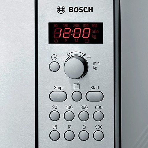  Bosch HMT84G451 Stainless Steel Microwave Oven (5 MW Settings, 900W, 1200W Grill / 8 Automatic Programmes, Electronic Control, Pop-out Knobs, 25 Liter, Digital Clock and LED Displa
