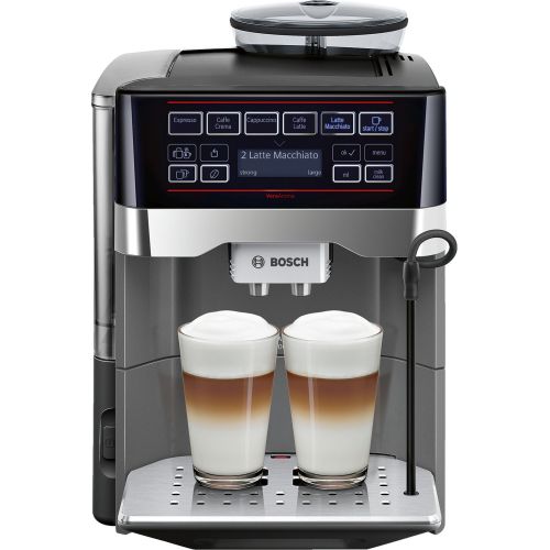  Bosch tes60523rwEspressomaschine (freistehend, vollautomatisch, Machine, Kaffeebohnen, gemahlener Kaffee, schwarz, grau, 50/60Hz)