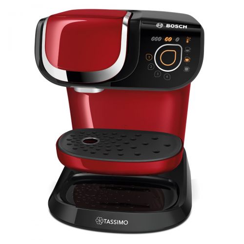  Bosch TAS6003 Tassimo My Way Kapselmaschine (1500 Watt, ueber 40 Getranke, vollautomatisch, individuelle Getrankeherstellung, Behalter 1,3 L) rot