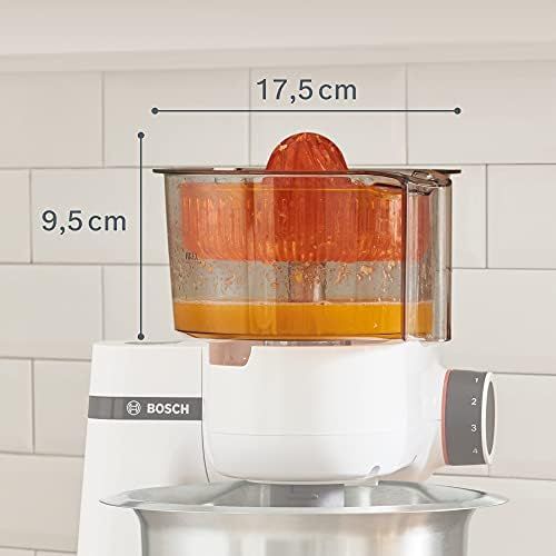  Bosch MUZ5ZP1 Zitruspresse transparent mit orangem Presskegel