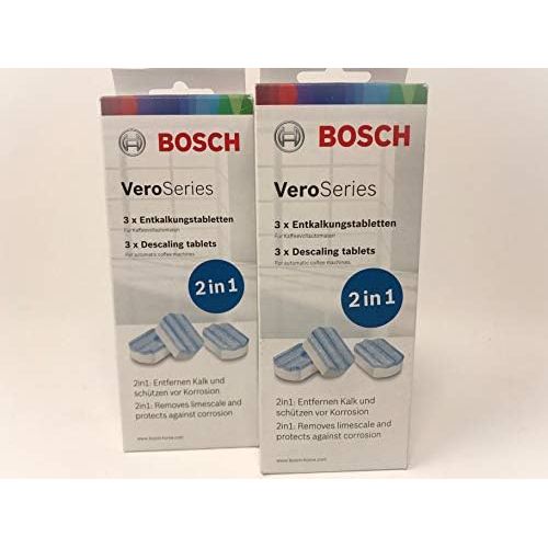  2x Bosch VeroSeries TCZ8002 Entkalkungstabletten 2in1 fuer Kaffeevollautomaten