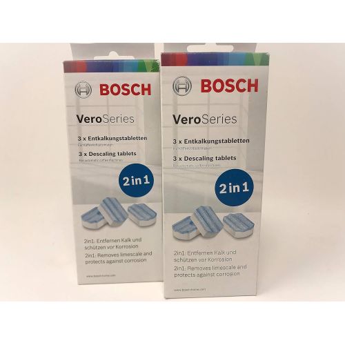  2x Bosch VeroSeries TCZ8002 Entkalkungstabletten 2in1 fuer Kaffeevollautomaten