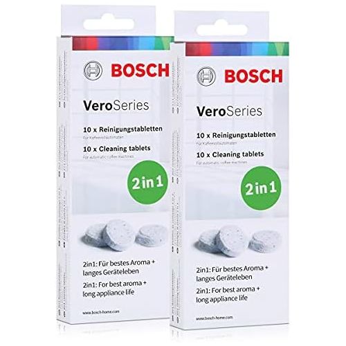  Bosch VeroSeries TCZ8001 Reinigungstabletten 2in1 - 10 Tabletten (2er Pack)