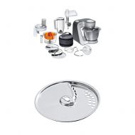 Bosch MUM56340 Kuechenmaschine Styline / 900 Watt / Edelstahl-Ruehrschuessel / Durchlaufschnitzler + Pommes frites-Scheibe aus Edelstahl / fuer Durchlaufschnitzler zu Bosch Kuechenmasch