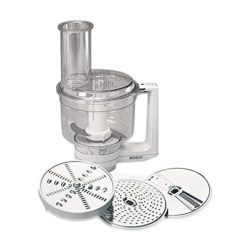  Bosch Multimixer MUZ5MM1 including 3 discs (cutting reversible disc, rasp reversible disc, grater disc fine), dishwasher safe parts, stainless steel, for MUM5 and MUM series 2