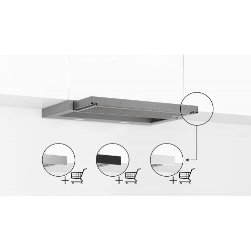  [아마존베스트]Bosch Hausgerate Bosch DFM064W54 Series 2 Flat Screen Hood B / 60 cm / Silver Metallic / Optional Recirculation or Exhaust Operation / Rocker Switch / Metal Grease Filter (Dishwasher Safe)