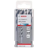 Bosch Professional 10-Piece PointTeQ HSS Twist Drill Bit (for Metal, 5.2 x 52 x 86 mm, Drill Driver Accessories)