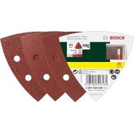 Bosch Home and Garden 2607019500 25 Delta Sanding Sheets Mixed, 60-240 Grit, Red