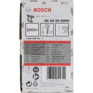 Bosch Professional 2000x Finish Nails SK64 20NR (1.6/16 g 20°, 2.8x1.35x50 mm, Stainless Steel, Accessories for Nail Guns)