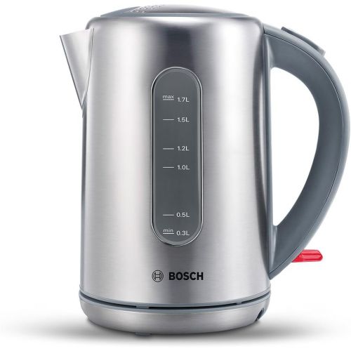  Bosch Hausgerate Bosch TWK7901 Wasserkocher, Dampfstopp-Automatik, entnehmen Kalkfilter, 2200 W, edelstahl/hellgrau