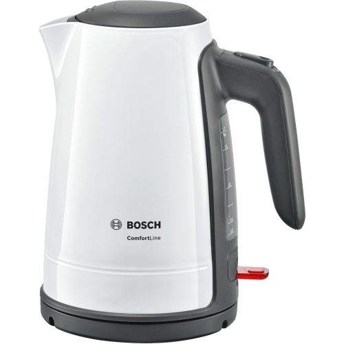  Bosch Hausgerate Bosch TWK6A011 Wasserkocher ComfortLine, 1-Tassen-Funktion, Dampfstopp-Automatik, entnehmen Kalkfilter, 2400 W, weiss / dunkelgrau