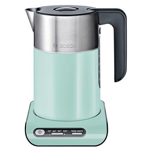  Besuchen Sie den Bosch Hausgerate-Store Bosch TWK8612P kabelloser Wasserkocher, Abschaltautomatik, UEberhitzungsschutz, Temperaturwahl, Warmhaltefunktion, 1,5 L, 2400 W, tuerkis