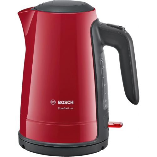  Bosch Hausgerate Bosch TWK6A014 ComfortLine Wasserkocher (Abschaltautomatik, UEberhitzungsschutz, Einhandbedienung, 1-Tassen-Funktion, 2.400 Watt) rot/anthrazit