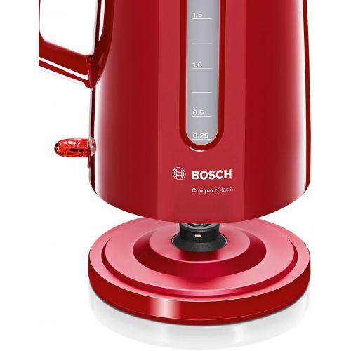  Bosch Hausgerate Bosch TWK3A014 CompactClass Wasserkocher (Abschaltautomatik, UEberhitzungsschutz, einfache Befuellung, entnehmbarer Kalkfilter, 2.400 Watt) rot