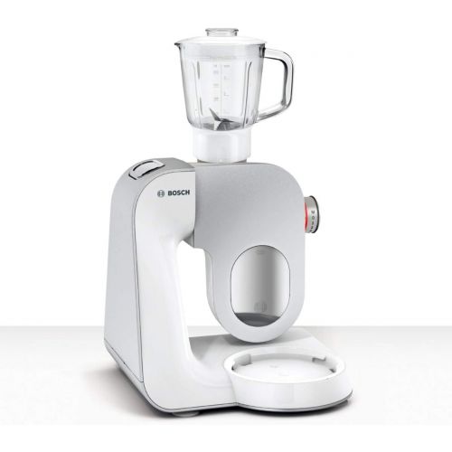  Bosch Hausgerate Bosch MUM5 CreationLine Kuechenmaschine MUM5824C, vielseitig einsetzbar, grosse Edelstahl-Schuessel (3,9l), Glaxmixer, Durchlaufschnitzler, Fleischwolf, 1000 W, weiss/silber