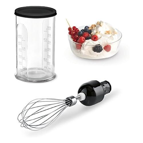  Bosch Hausgerate Bosch MSM67170 ErgoMixx Stabmixer-Set (Edelstahl-Mixfuss, Spiralkabel, Zerkleinerer, Schneebesen, Mixbecher, 12 Geschwindigkeitsstufen, 750 Watt) schwarz/grau