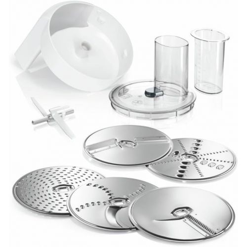  Bosch Hausgerate Bosch MUZ5VL1 Lifestyle Set VeggieLove mit Durchlaufschnitzler inklusive 3 Scheiben mit Asia-Gemuese-Scheibe und Kartoffelpuffer-Roesti-Scheibe fuer Kuechenmaschinen MUM5