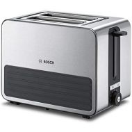 Bosch Hausgerate Bosch TAT7S25 Kompakt-Toaster (Abschaltautomatik, gleichmassiges Roesten, Auftaufunktion, Aufknusperfunktion, 1.050 Watt) schwarz/grau