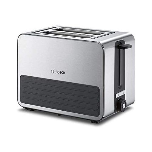  Bosch Hausgerate Bosch TAT7S25 Kompakt-Toaster (Abschaltautomatik, gleichmassiges Roesten, Auftaufunktion, Aufknusperfunktion, 1.050 Watt) schwarz/grau