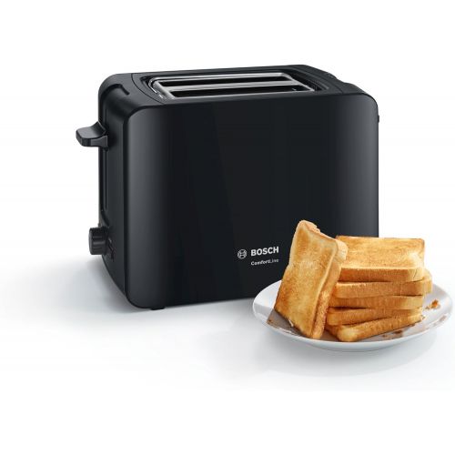  Bosch Hausgerate Bosch TAT6A113 Kompakt-Toaster ComfortLine, automatische Brotzentrierung, Auftaufunktion, 1090 W, schwarz