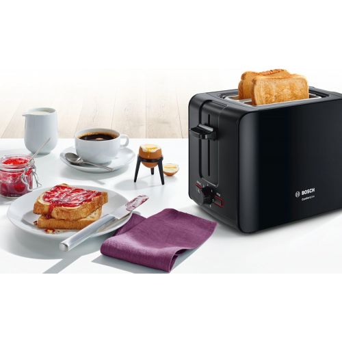  Bosch Hausgerate Bosch TAT6A113 Kompakt-Toaster ComfortLine, automatische Brotzentrierung, Auftaufunktion, 1090 W, schwarz