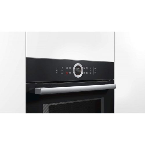  Bosch Hausgerate Bosch CMG633BB1 Serie 8 Einbau-Kompaktbackofen mit Mikrowellenfunktion / 45 L / Schwarz / ColorGlass / AutoPilot 14 / TFT-Display