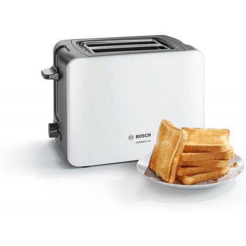  Bosch Hausgerate TAT6A111 Toaster, Kunststoff, Graubraun, Weiss