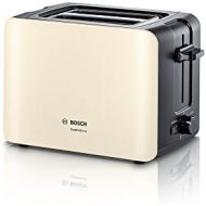 Bosch Hausgerate TAT6A117 ComfortLine Kompakt-Toaster (1090 Watt, Auftau-Funktion, automatische Brotzentrierung), Kunststoff, Creme/black Grey