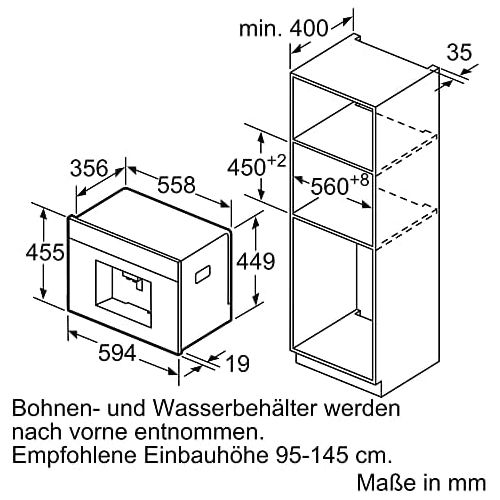  Bosch CTL636ES1 Einbau-Kaffee-Vollautomat Edelstahl