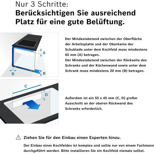  Bosch PXX645FC1E Serie 6 Induktions-Kochfeld Elektro / Ceran/Glaskeramik / 58,3 cm / Direct Select / schwarz