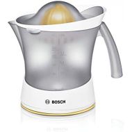 Bosch MCP3500N Zitruspresse (25 W, hohe Saftausbeute, abnehmbarer Saftbehalter 0,8 l, Fruchtfleisch-Regulierung) weiss/sommergelb