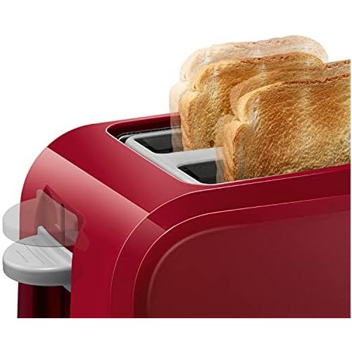  Bosch TAT3A014 Kompakt-Toaster Compact Class, Fruehstueckset, rot